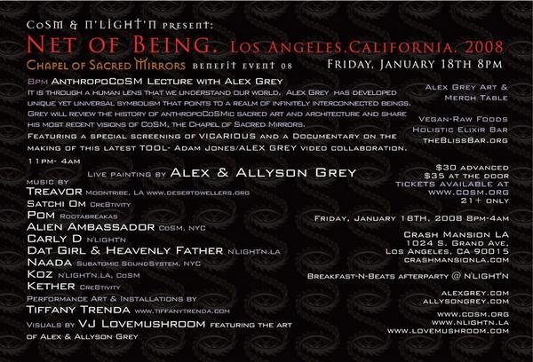 CoSM & N'LIGHT'N: Net of Being flyer, Friday, January 18, 2008
