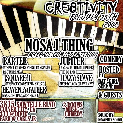 Cre8tivity flyer, Friday, July 25, 2008