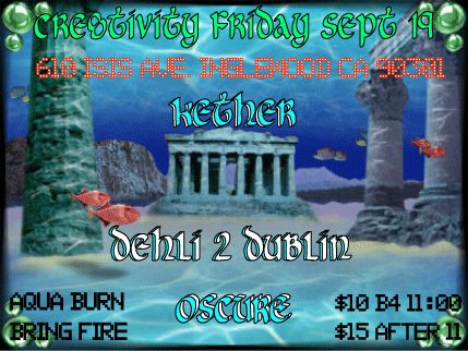 Cre8tivity Friday flyer, Friday, September 19, 2008