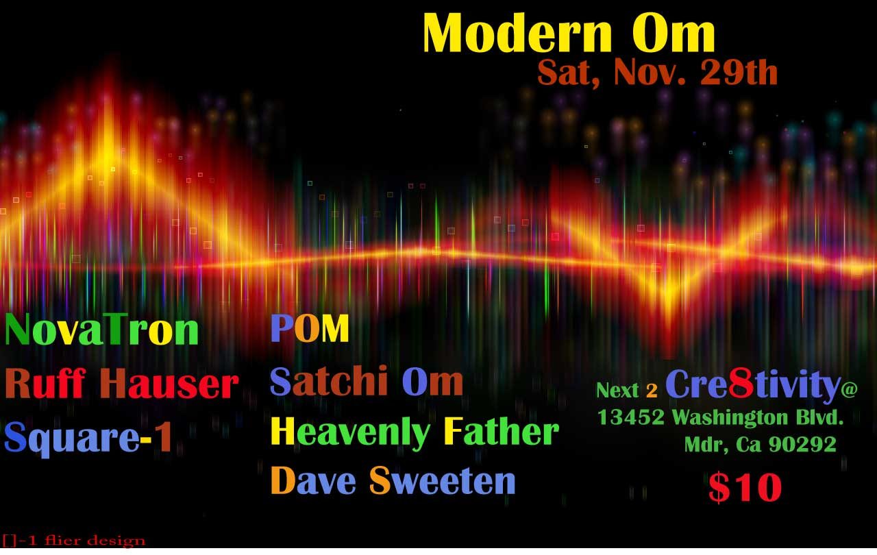 Modern Om flyer, Saturday, November 29, 2008