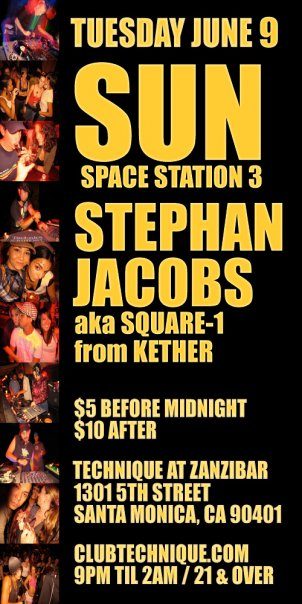 Sun at Technique flyer, Tuesday, June 9, 2009