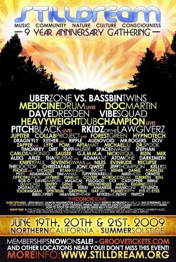 Stilldream 9 Year Anniversary Gathering flyer, Friday, June 19, 2009