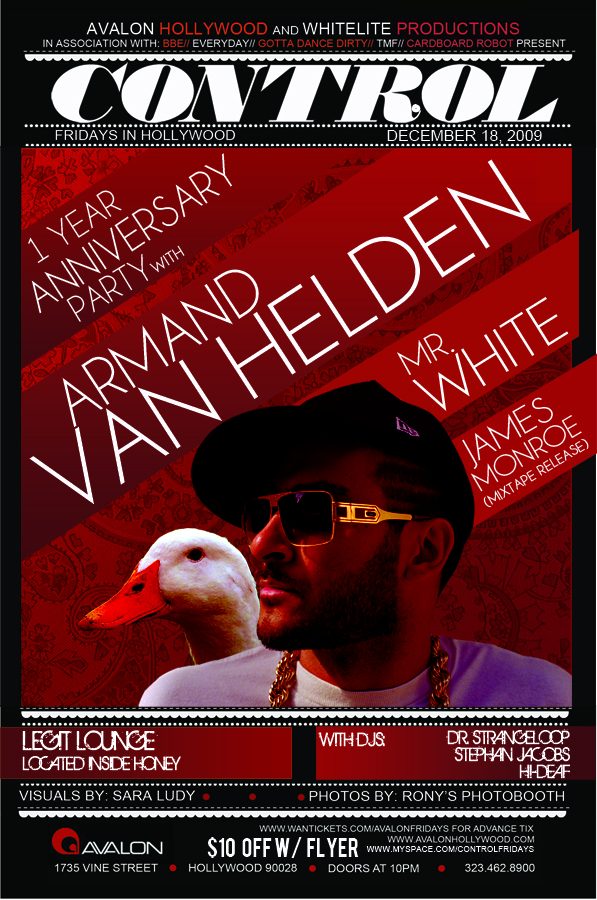 Control - 1 Year Anniversary flyer, Friday, December 18, 2009
