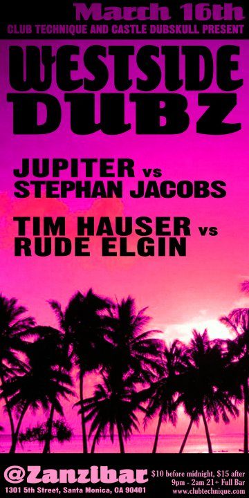 Westside Dubz flyer, Tuesday, March 16, 2010