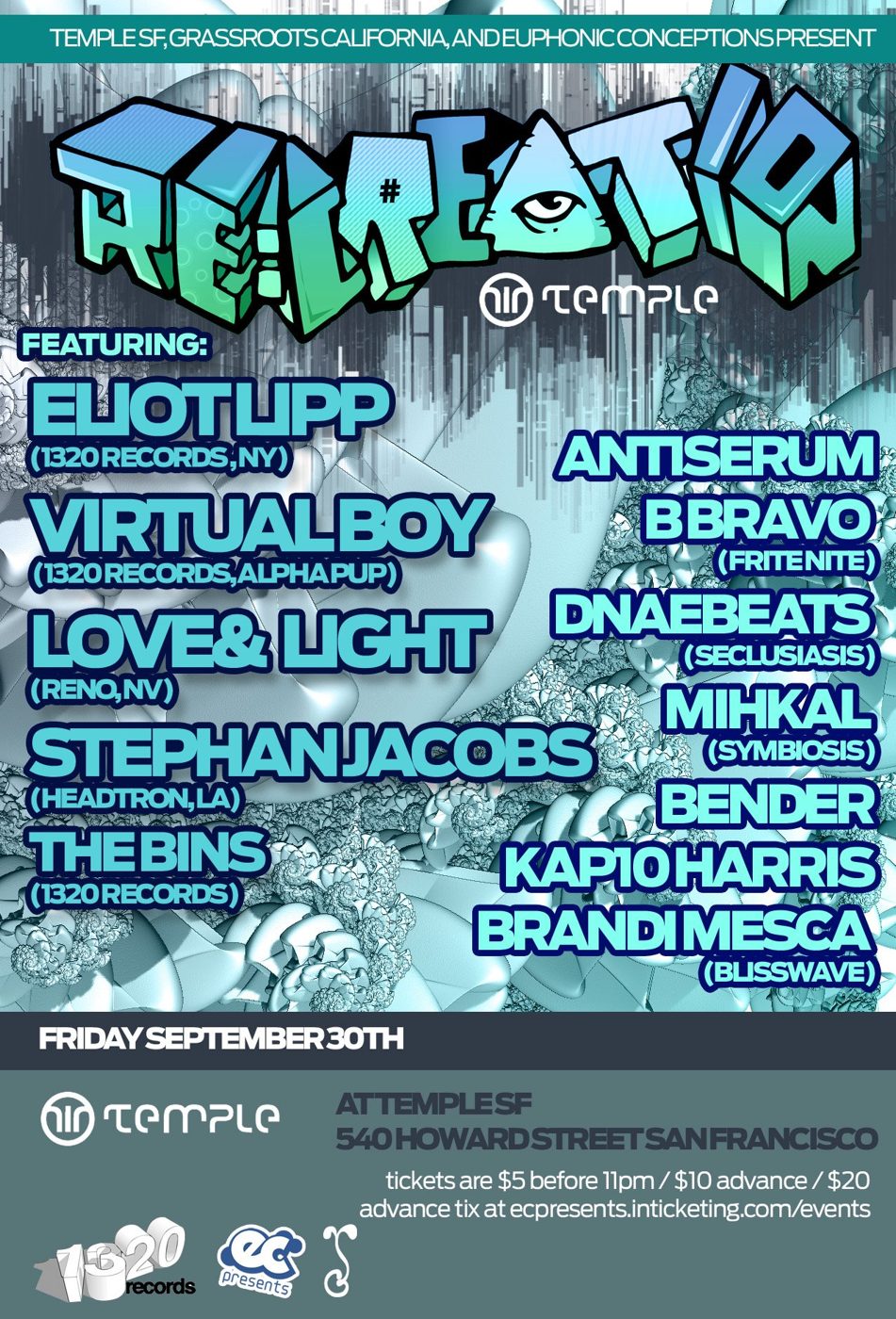 Re:Creation flyer, Friday, September 30, 2011