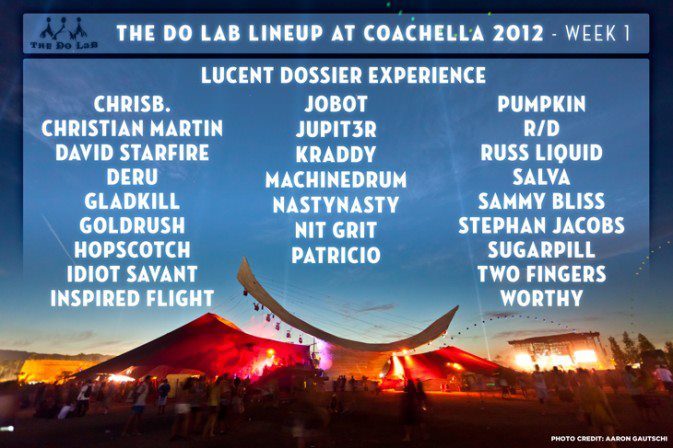 The Do LaB at Coachella 2012 - Week 1 flyer, Friday, April 13, 2012