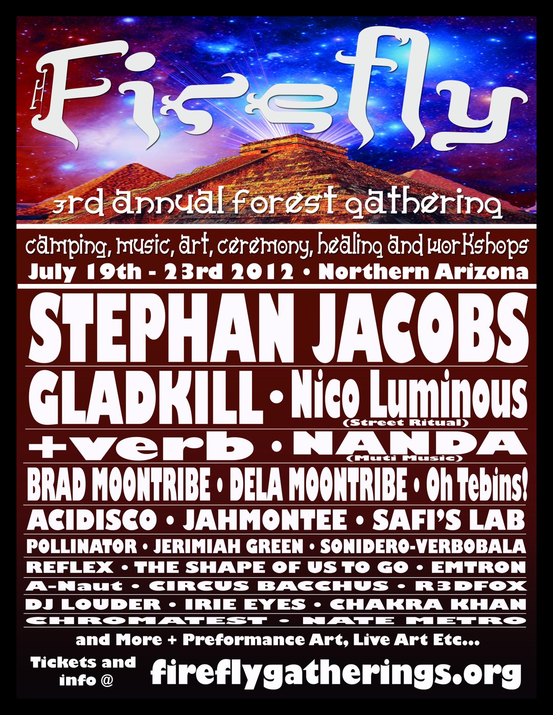 Firefly 3rd Annual Forest Gathering flyer, Saturday, July 21, 2012