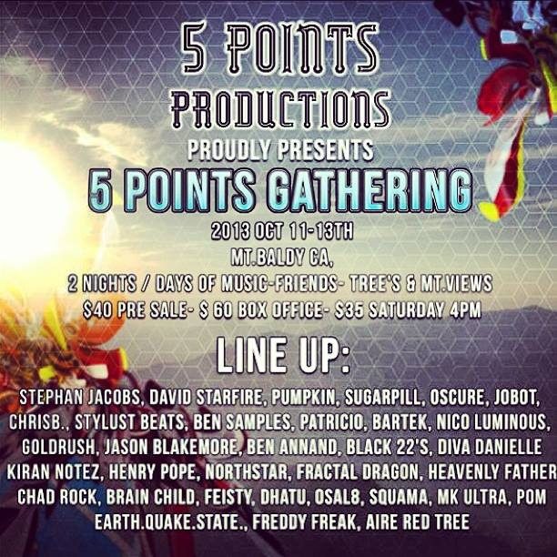 5 Points Gathering flyer, Friday, October 11, 2013
