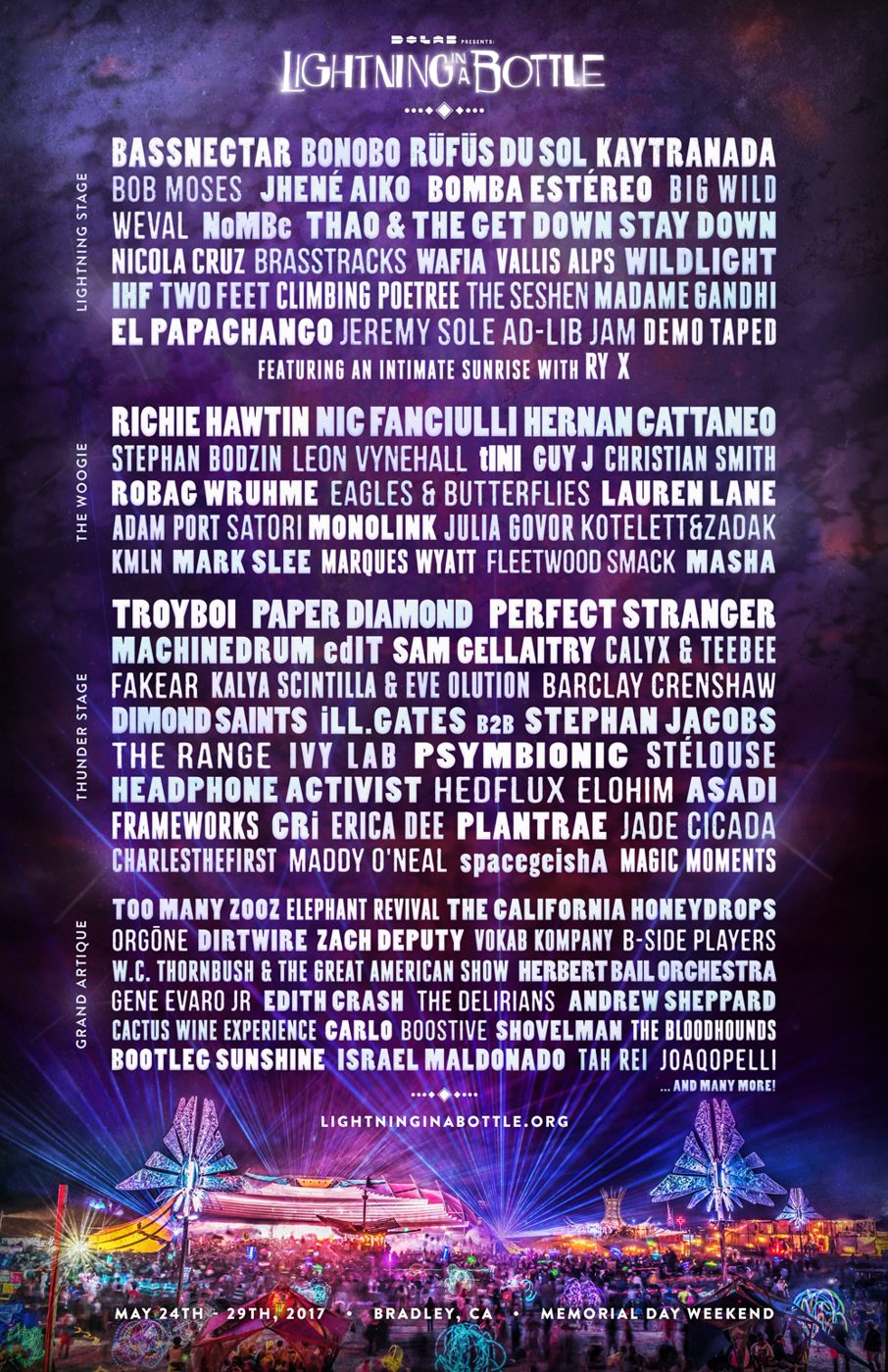 Lightning in a Bottle 2017 flyer, Wednesday, May 24, 2017
