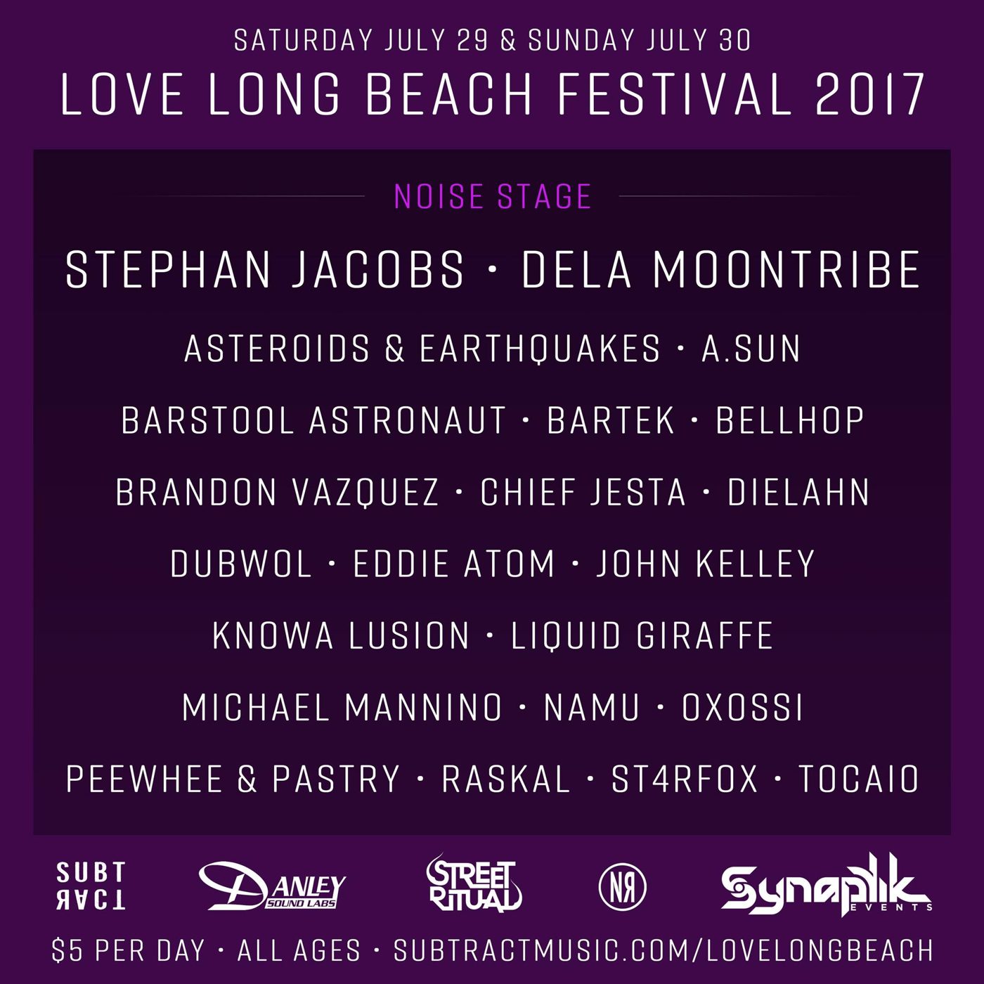 Love Long Beach Festival flyer, Saturday, July 29, 2017