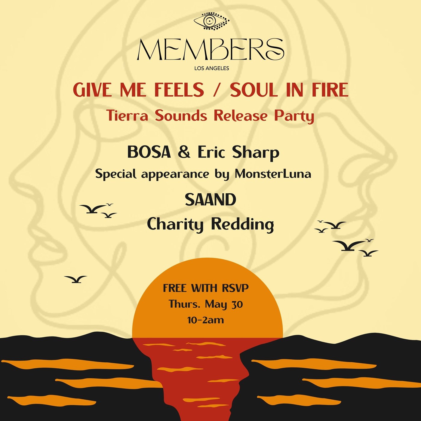 Give Me Feels / Soul in Fire: Tierra Sounds Release Party flyer, Thursday, May 30, 2024
