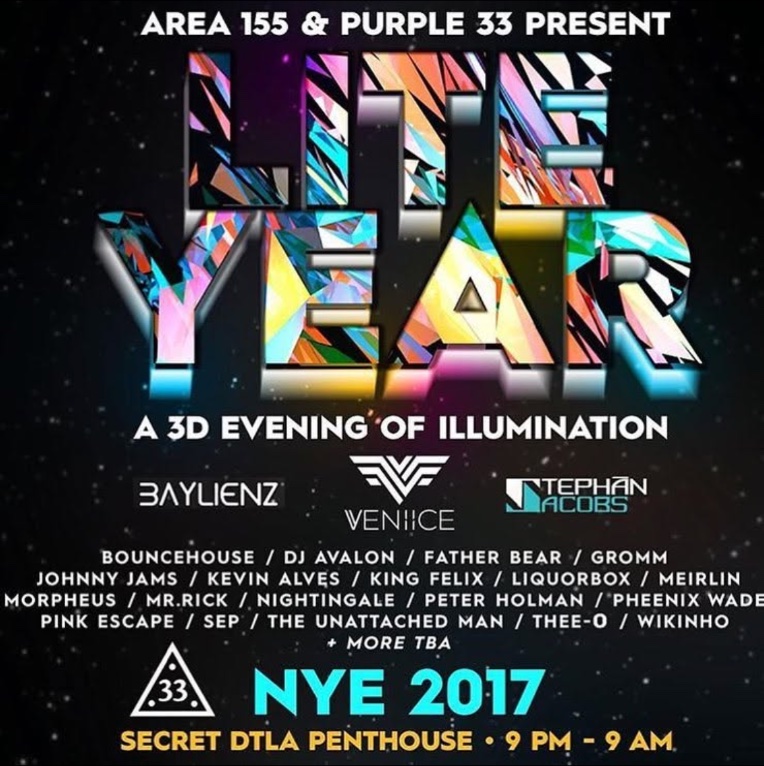 Lite Year: NYE 2017 flyer, Sunday, December 31, 2017