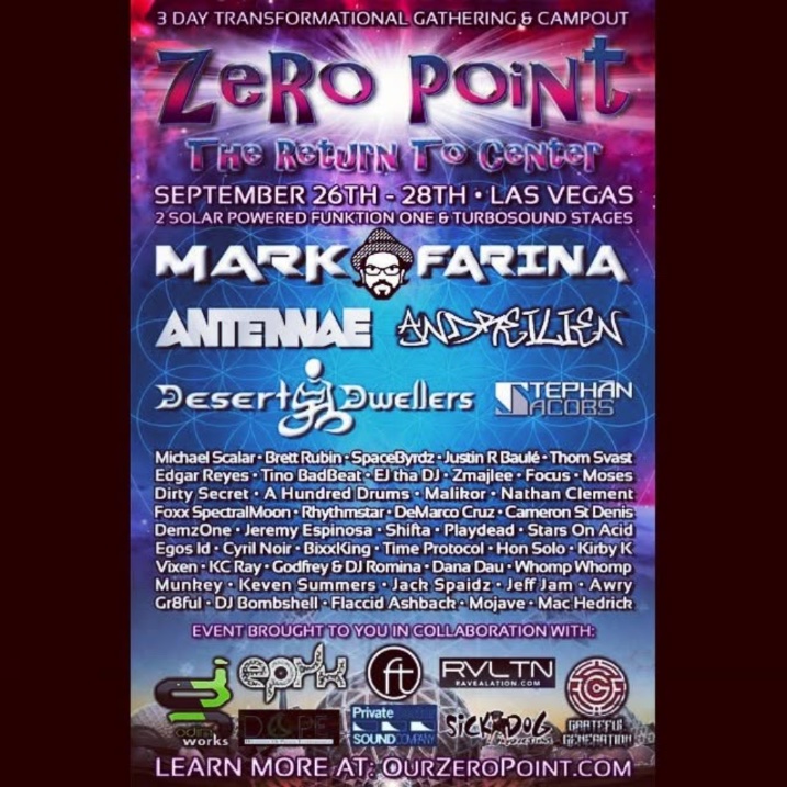 Zero Point: The Return to Center flyer, Saturday, September 27, 2014