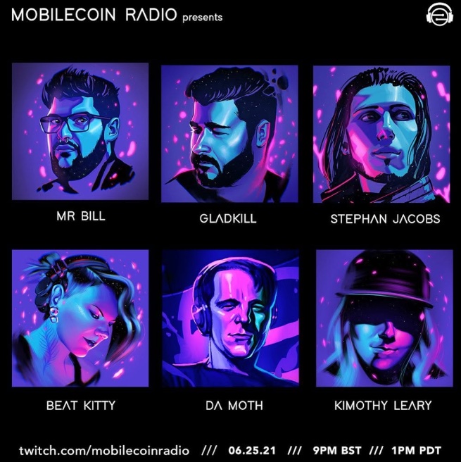 MobileCoin Radio: The Rinse (online live set) flyer, Friday, June 25, 2021