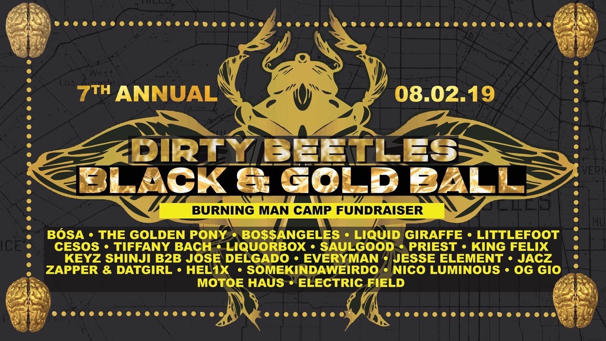 7th Annual Dirty Beetles Black & Gold Ball flyer, Friday, August 2, 2019