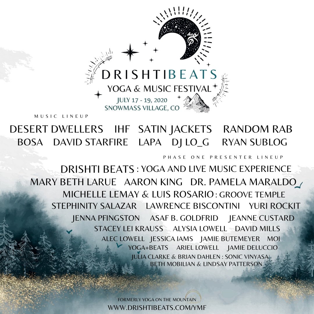 Drishti Beats Yoga & Music Festival 2020 flyer, Friday, July 17, 2020