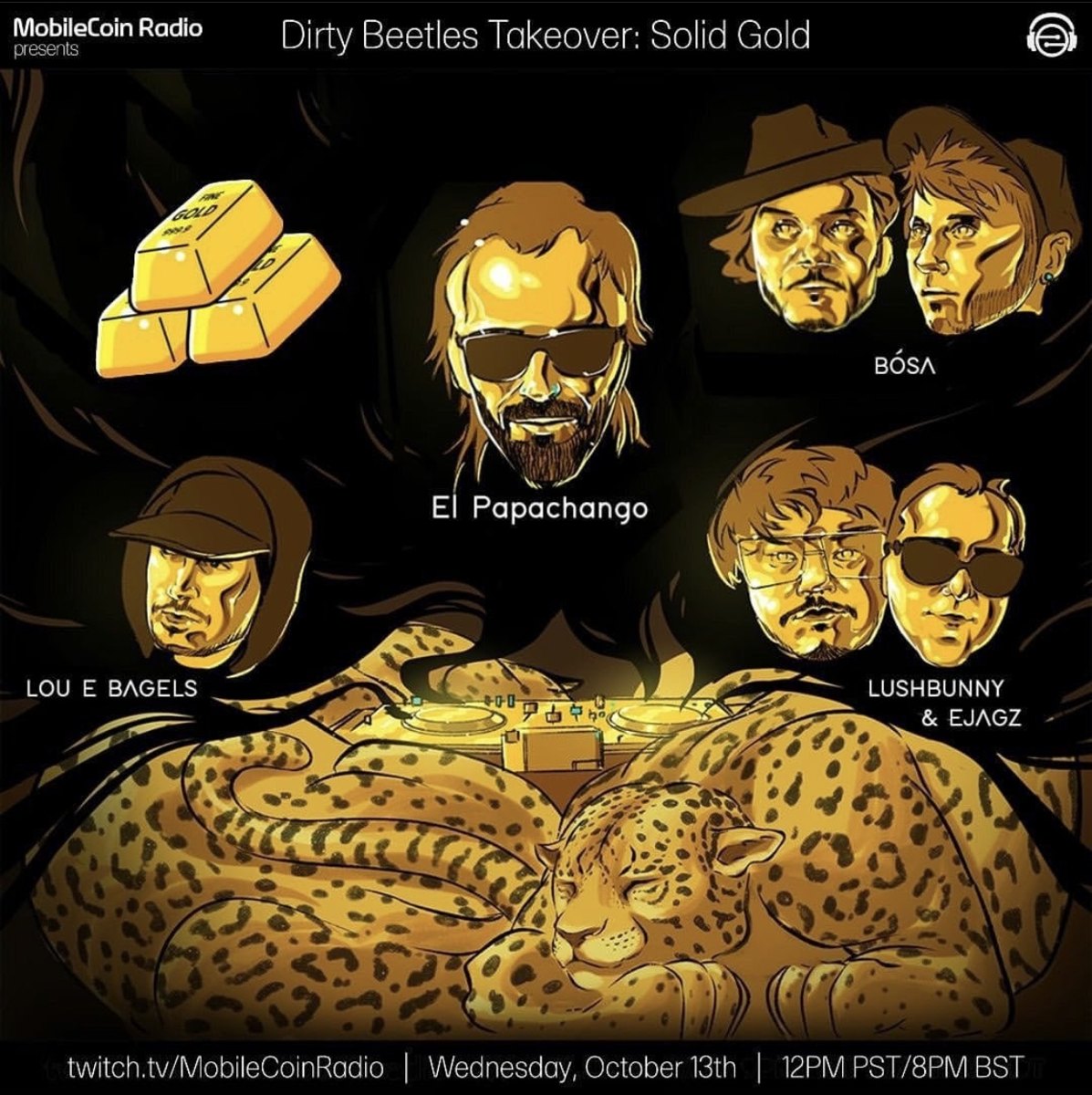 MobileCoin Radio: Dirty Beetles Takeover, Solid Gold flyer, Wednesday, October 13, 2021