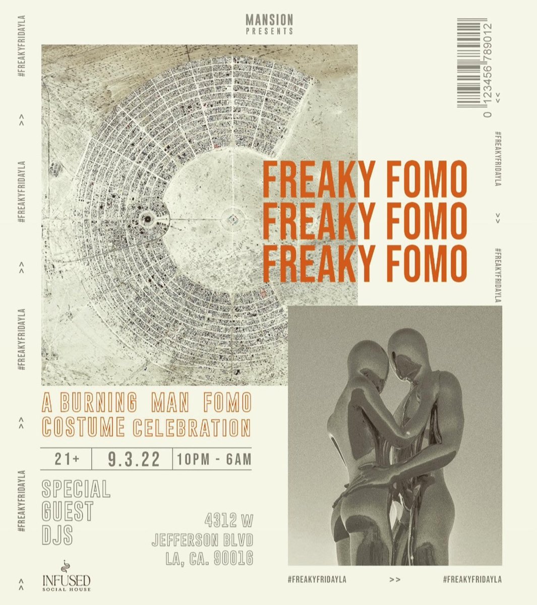 Freaky FOMO: A Burning Man FOMO Costume Celebration flyer, Saturday, September 3, 2022