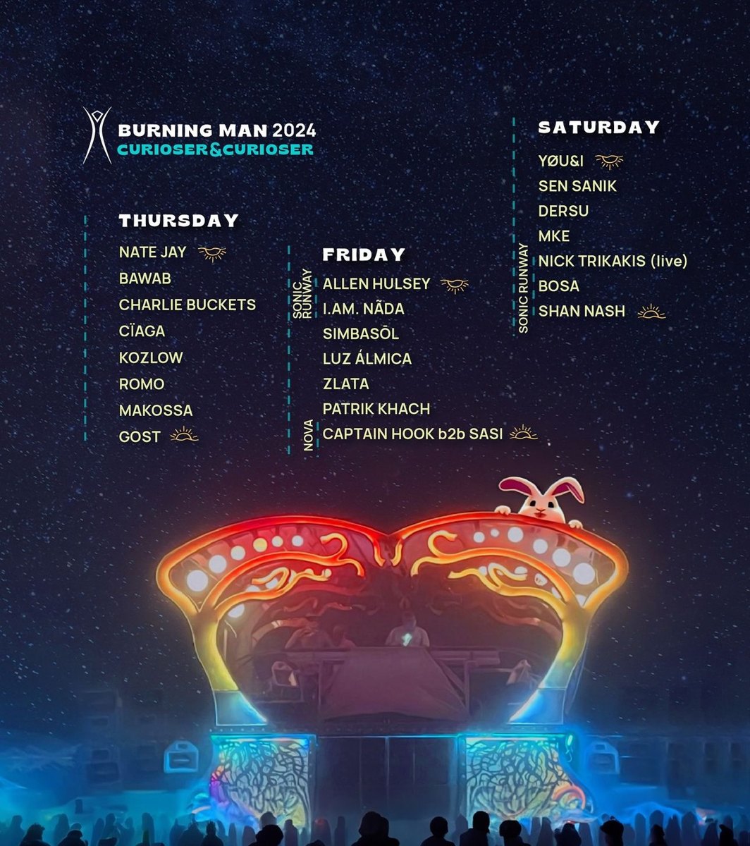 Burning Man 2024 flyer, Saturday, August 31, 2024