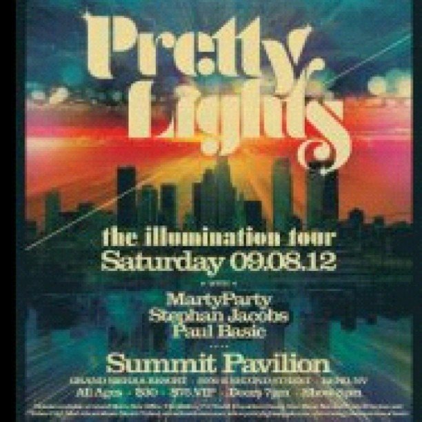 Pretty Lights: Illumination Tour flyer, Saturday, September 8, 2012