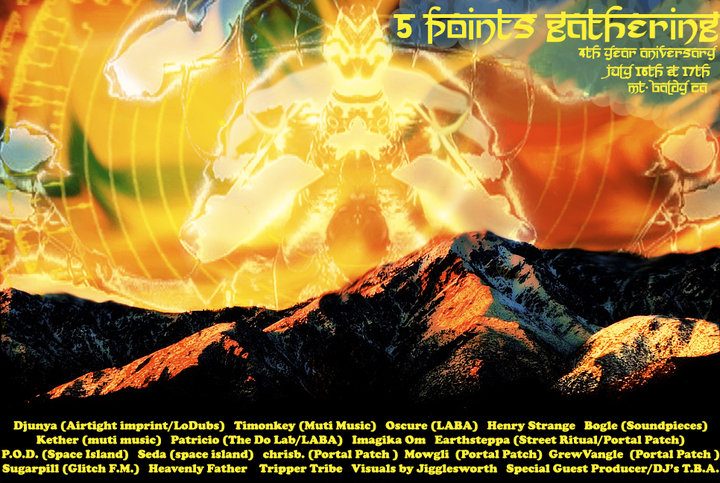 5 Points Gathering 4th Year Anniversary flyer, Friday, July 16, 2010