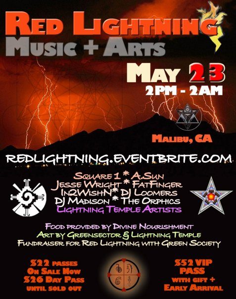 Red Lightning Music + Arts flyer, Saturday, May 23, 2009