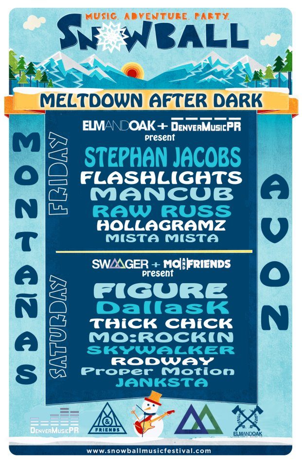 Snowball Music Festival: Meltdown After Dark flyer, 2014
